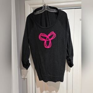 TNA Black Sweatshirt with Pink Design